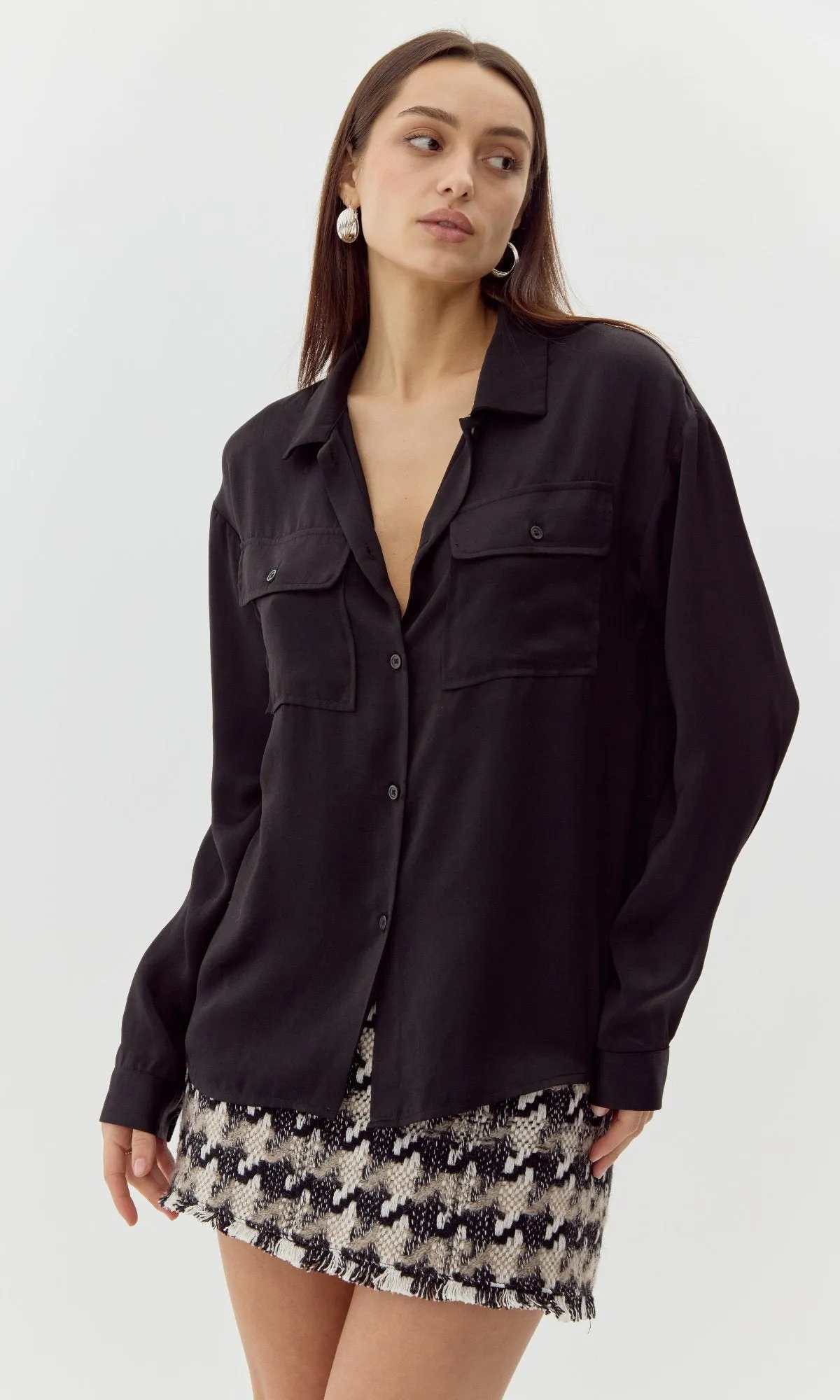 Konnie Satin Blouse Stylish Touch