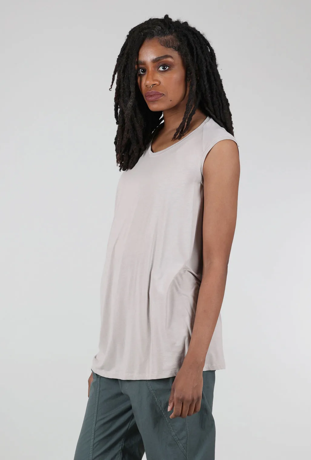 Konok Jersey Top, Beige soft fit