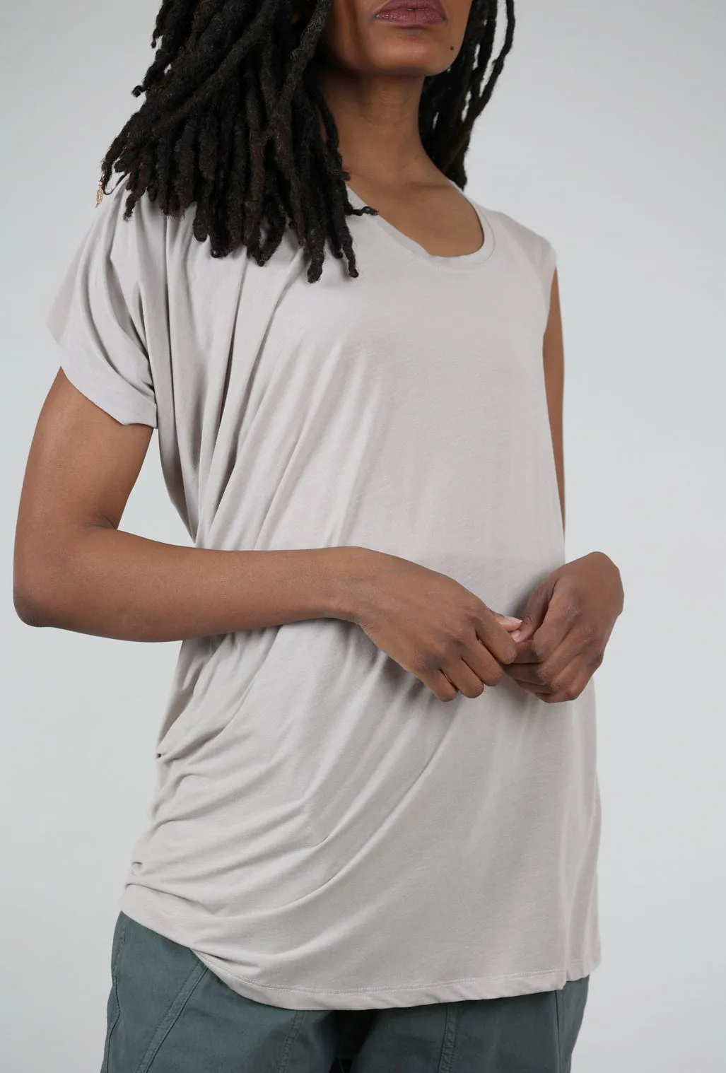Konok Jersey Top, Beige soft fit