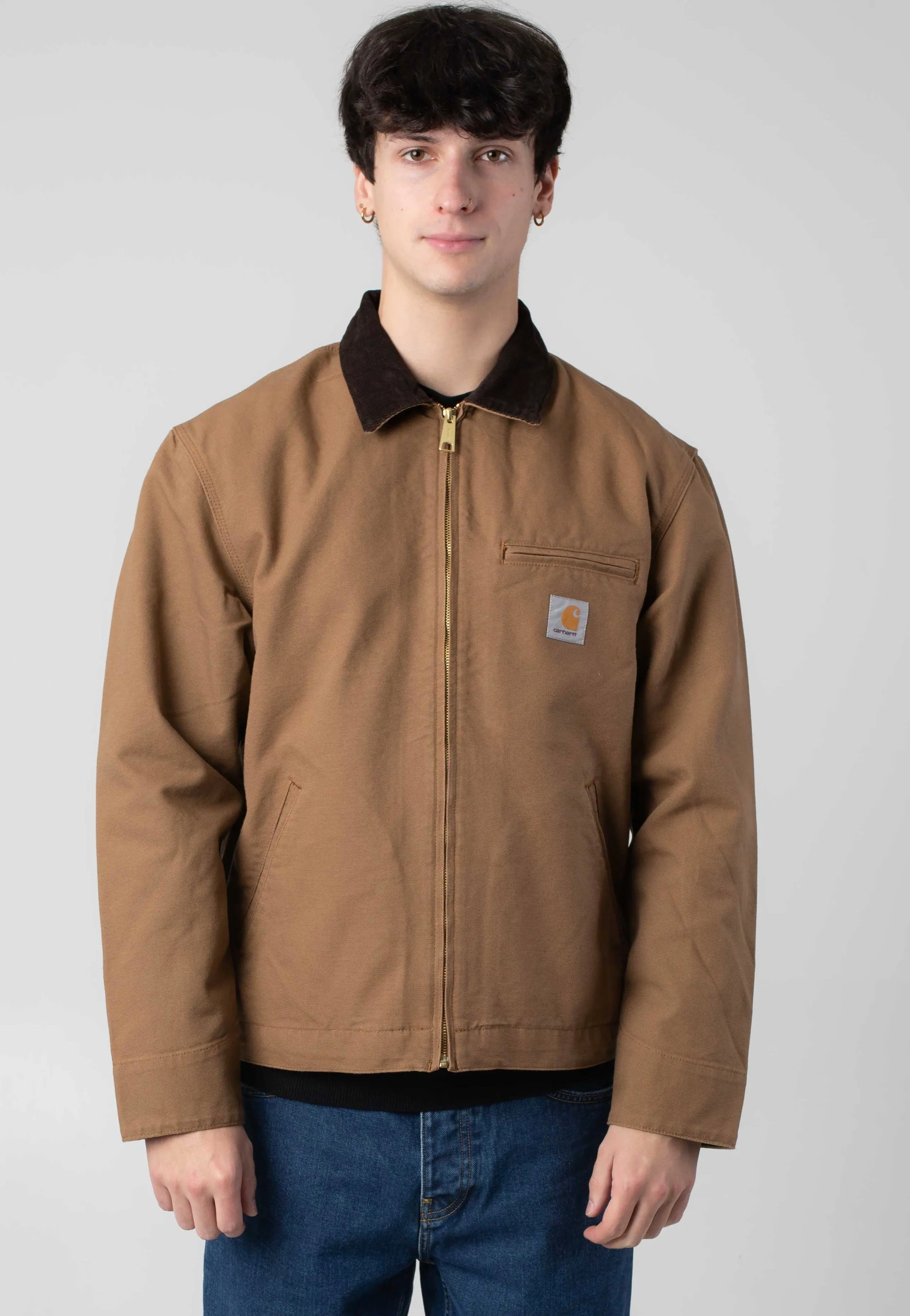Lace Details Carhartt WIP - Detroit Rinsed Hamilton Brown/Tobacco - Jacket
