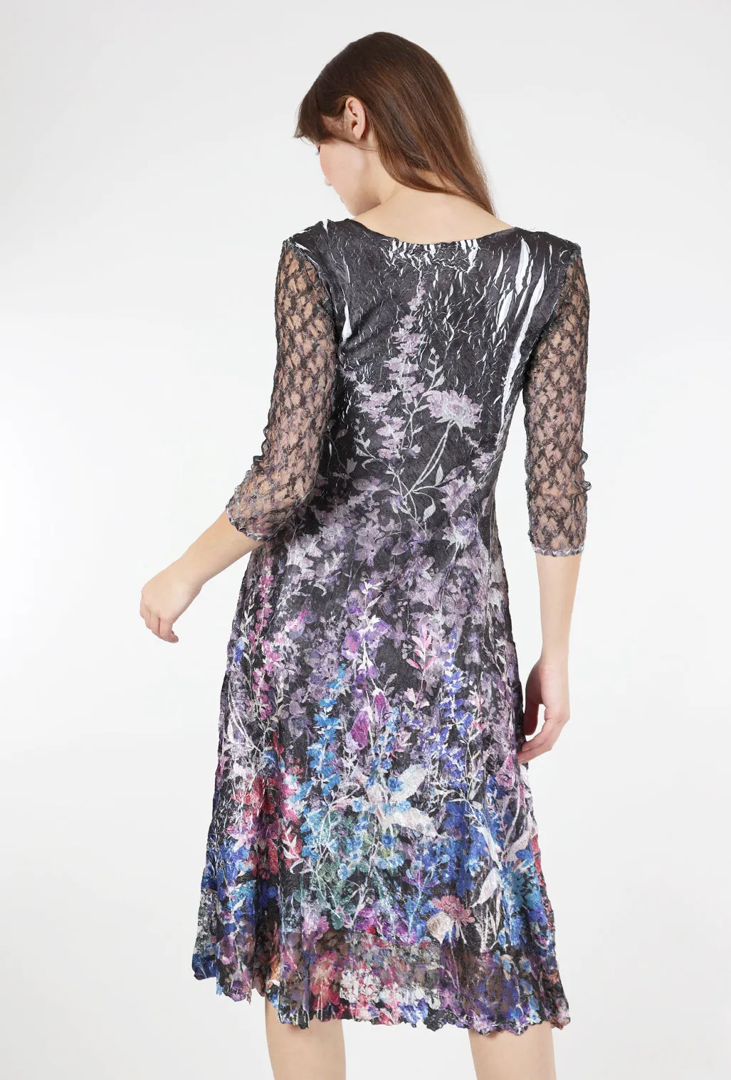Lace-Sleeve Monarch Dress, Garden Sheath Shape