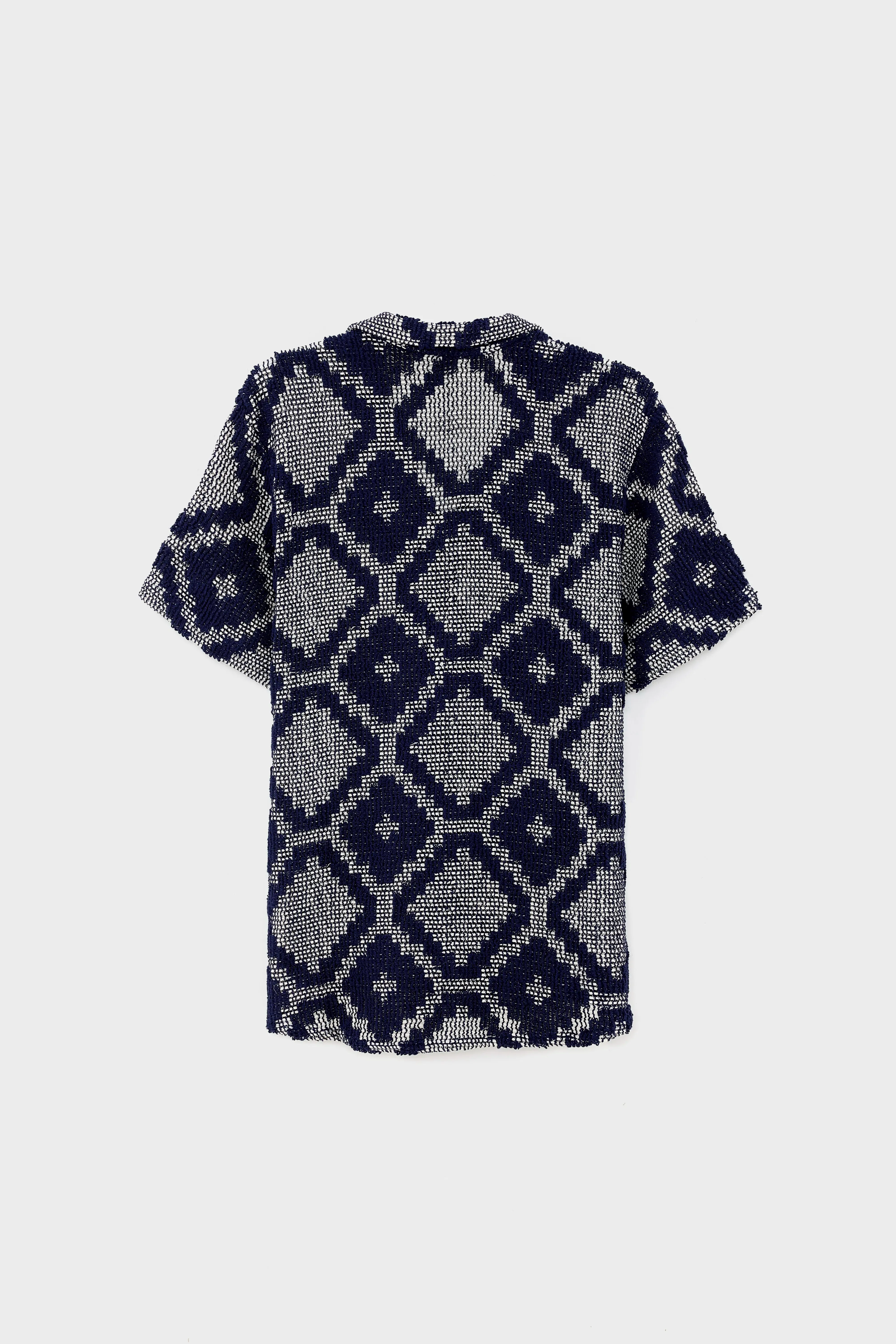 Laid Back Trastevere Cuba Crochet Shirt  (251 / M / BLUE)