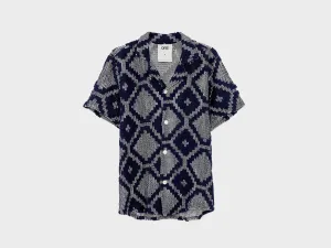 Trastevere Cuba Crochet Shirt  (251 / M / BLUE) Summer Outfit