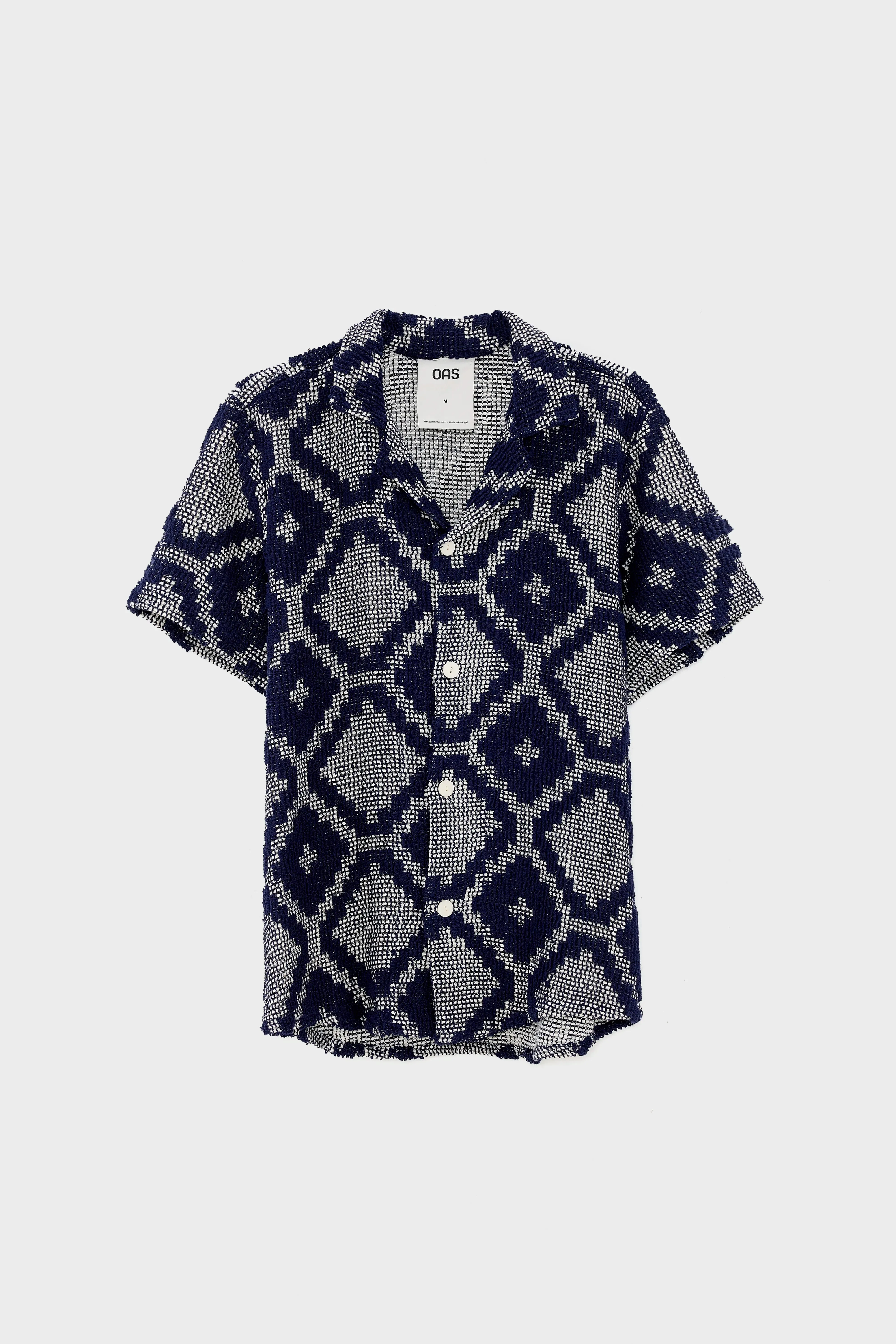 Laid Back Trastevere Cuba Crochet Shirt  (251 / M / BLUE)