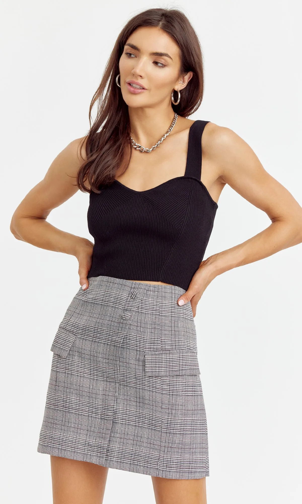 Lala Cropped Knit Top Seamless Fit