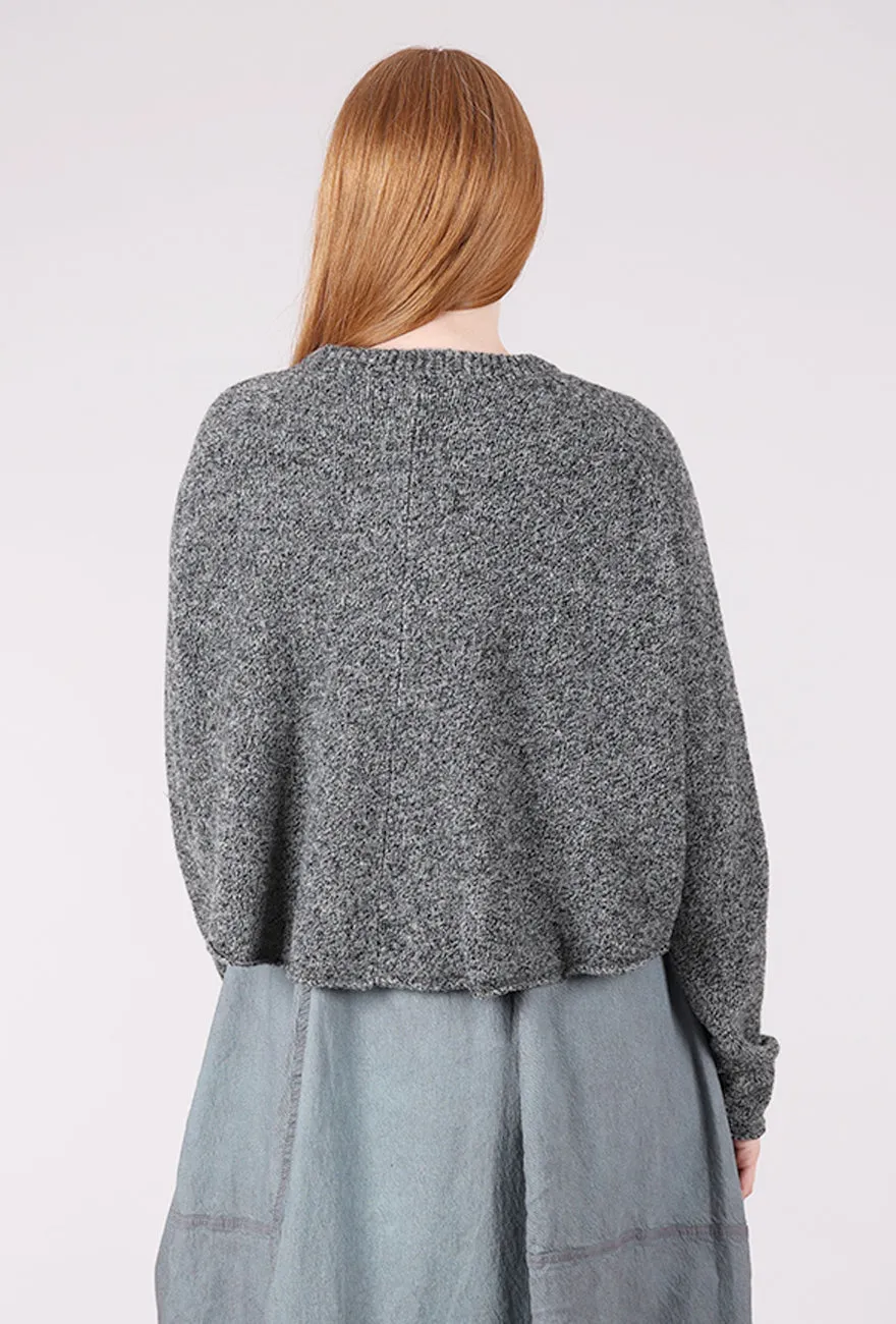 Lantern sleeve Baby Pocket Cardie, Dark Gray