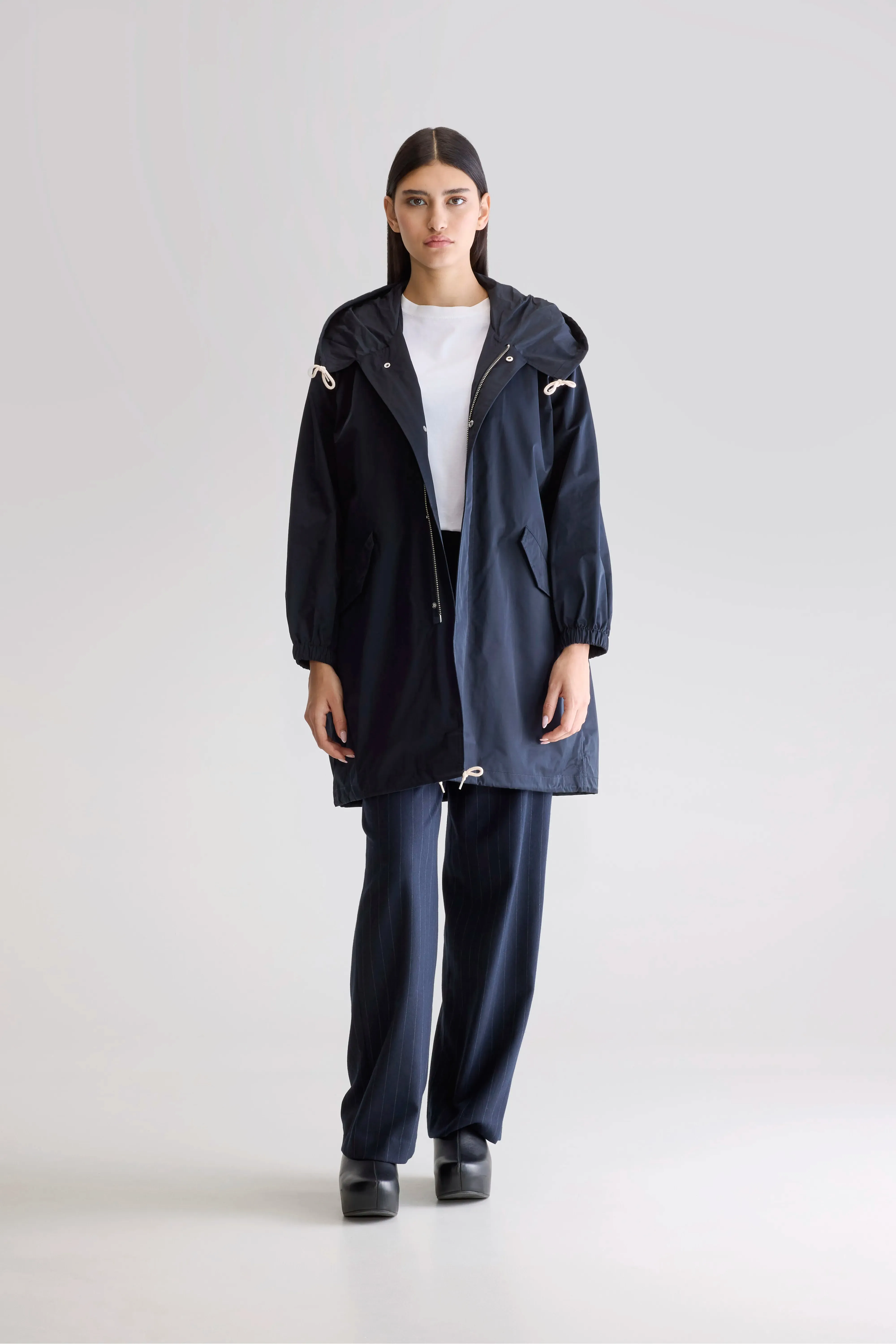 Laos hooded parka (242 / W / NAVY) Sharp Look