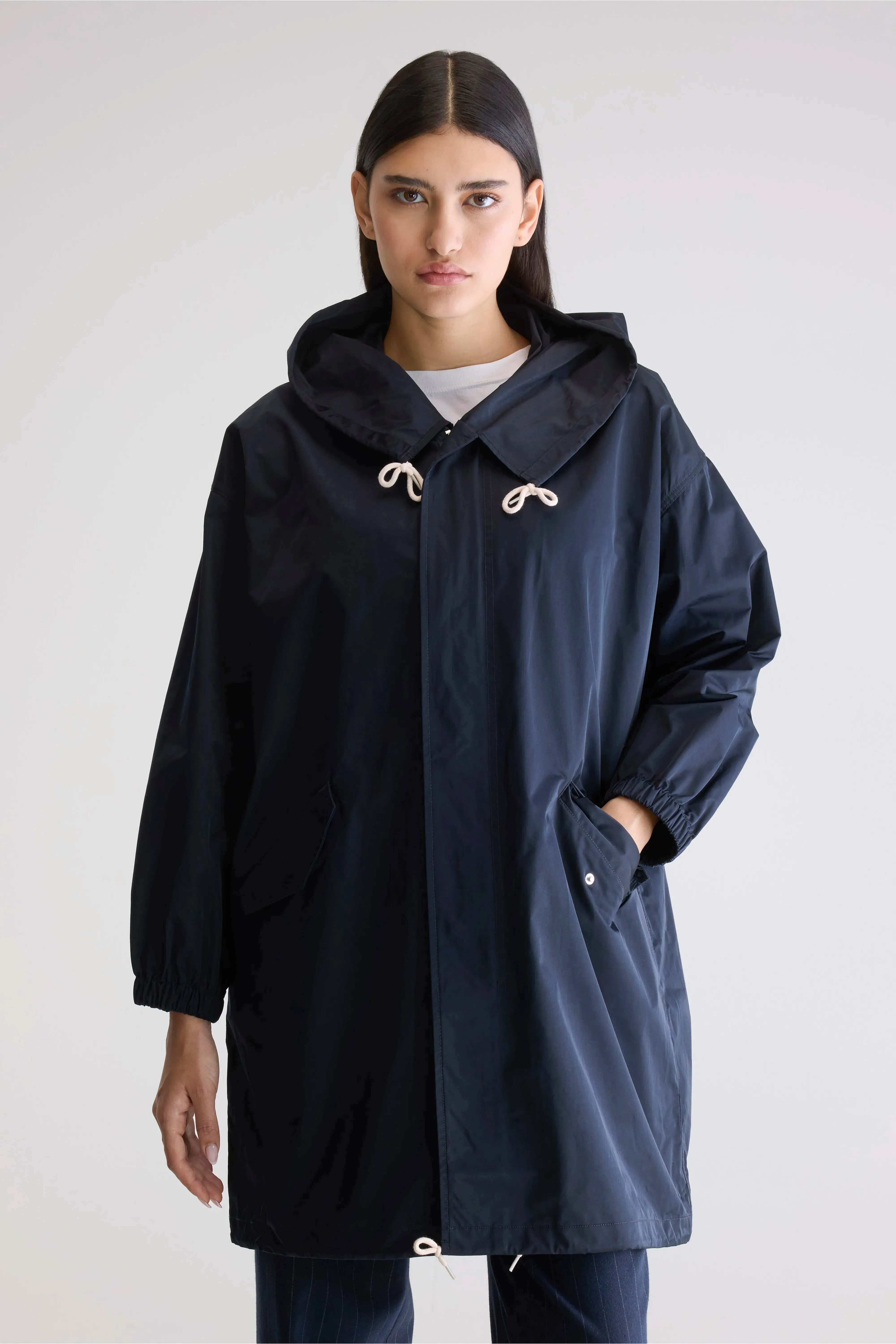 Laos hooded parka (242 / W / NAVY) Sharp Look