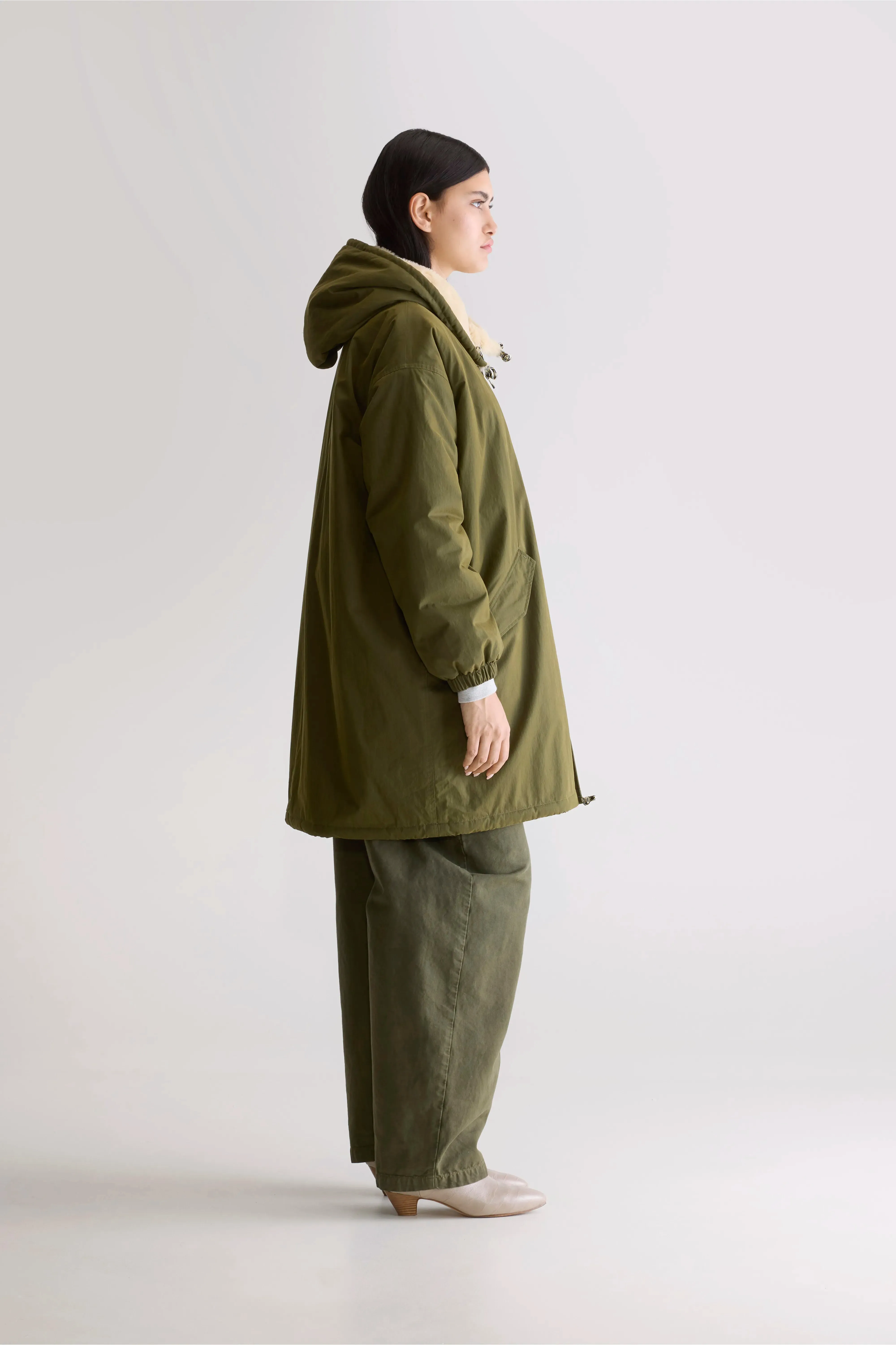 Laos hooded parka (242 / W / OLIVE) Versatile Fit Style