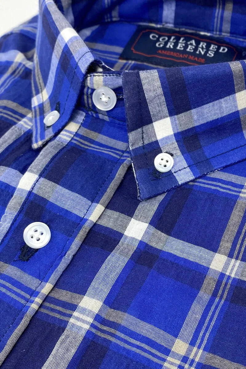 neutral hues Pembroke: Brookline Button Down Shirt - Blue