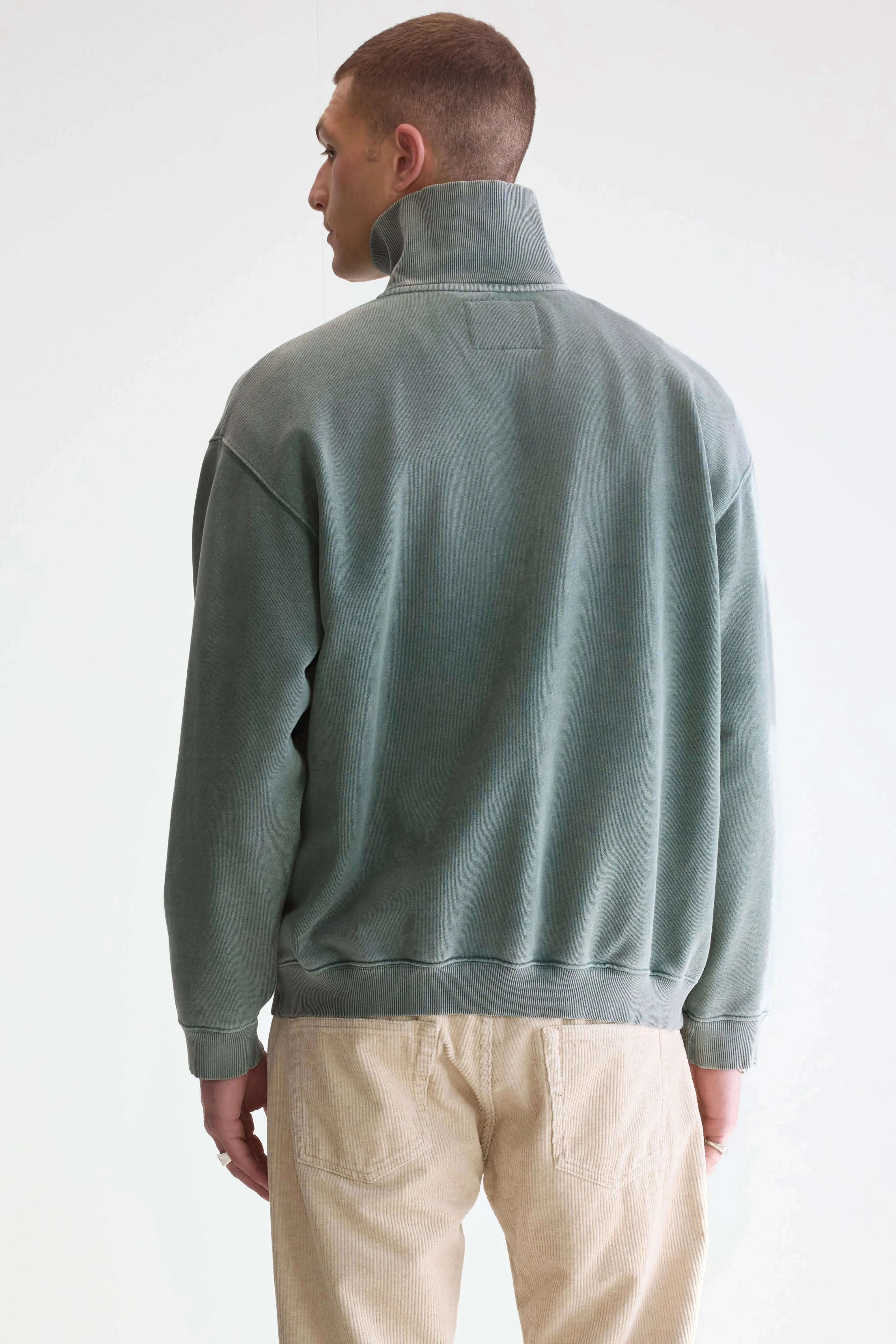 Layer Essential Fabro half-zip sweatshirt (252 / M / BOTTLE)
