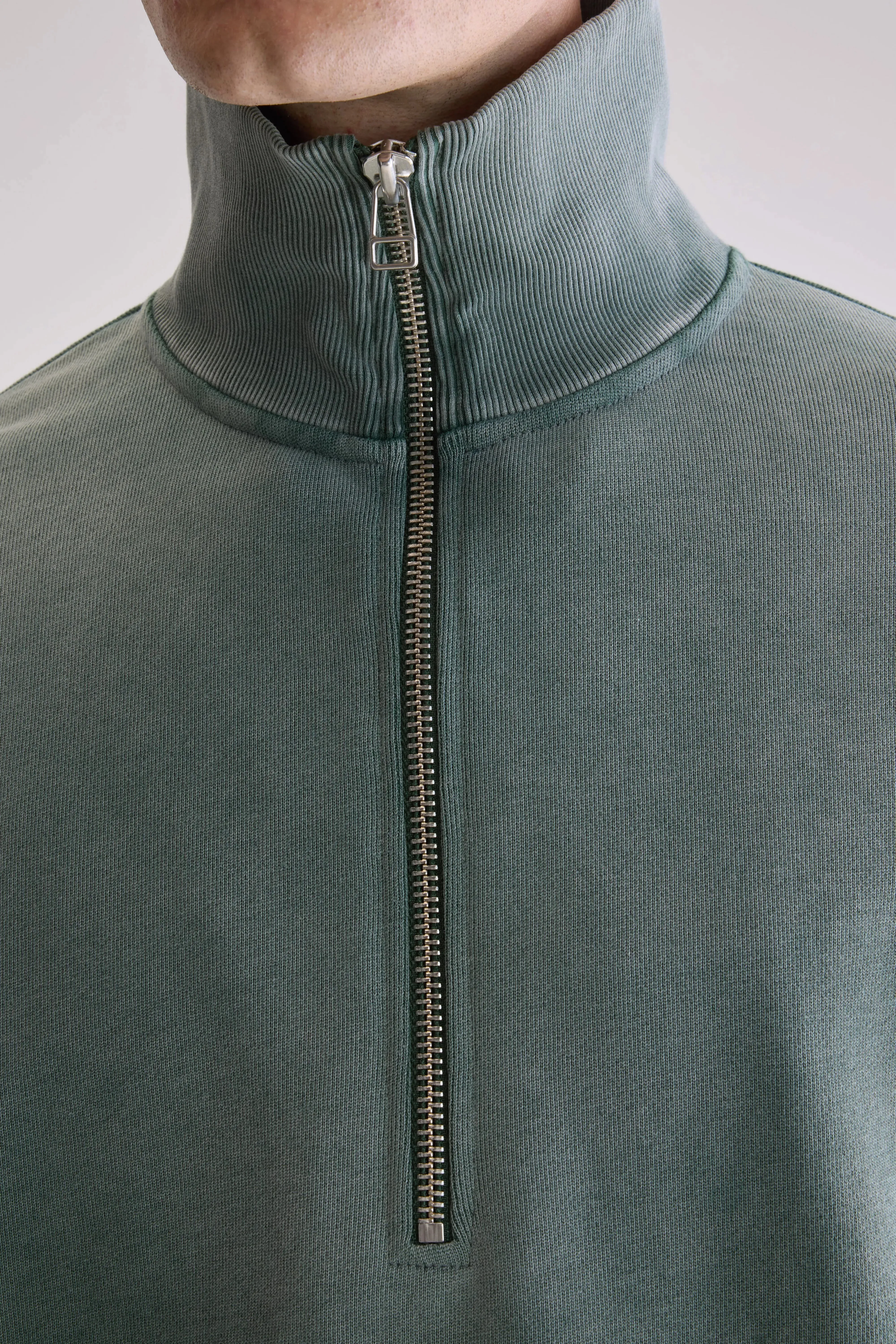 Layer Essential Fabro half-zip sweatshirt (252 / M / BOTTLE)