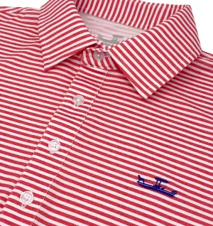 Skiff Dogs: Slack Tide Polo - Red/White Casual chic Polo Player