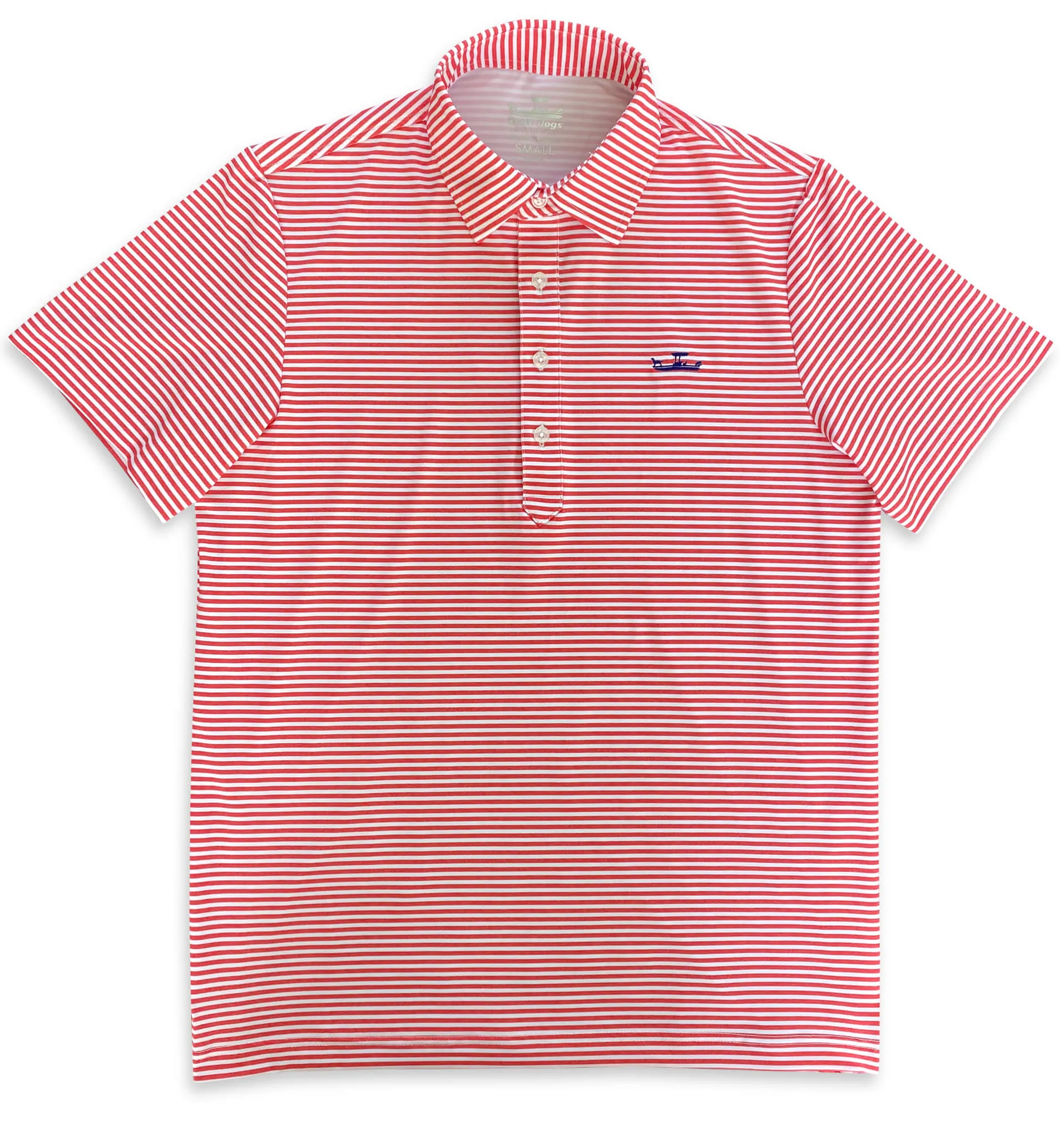Layered Comfort Skiff Dogs: Slack Tide Polo - Red/White