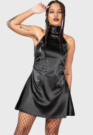 Killstar - Medusas Lair Mini Black - Dress Soft Knit Dual Tones