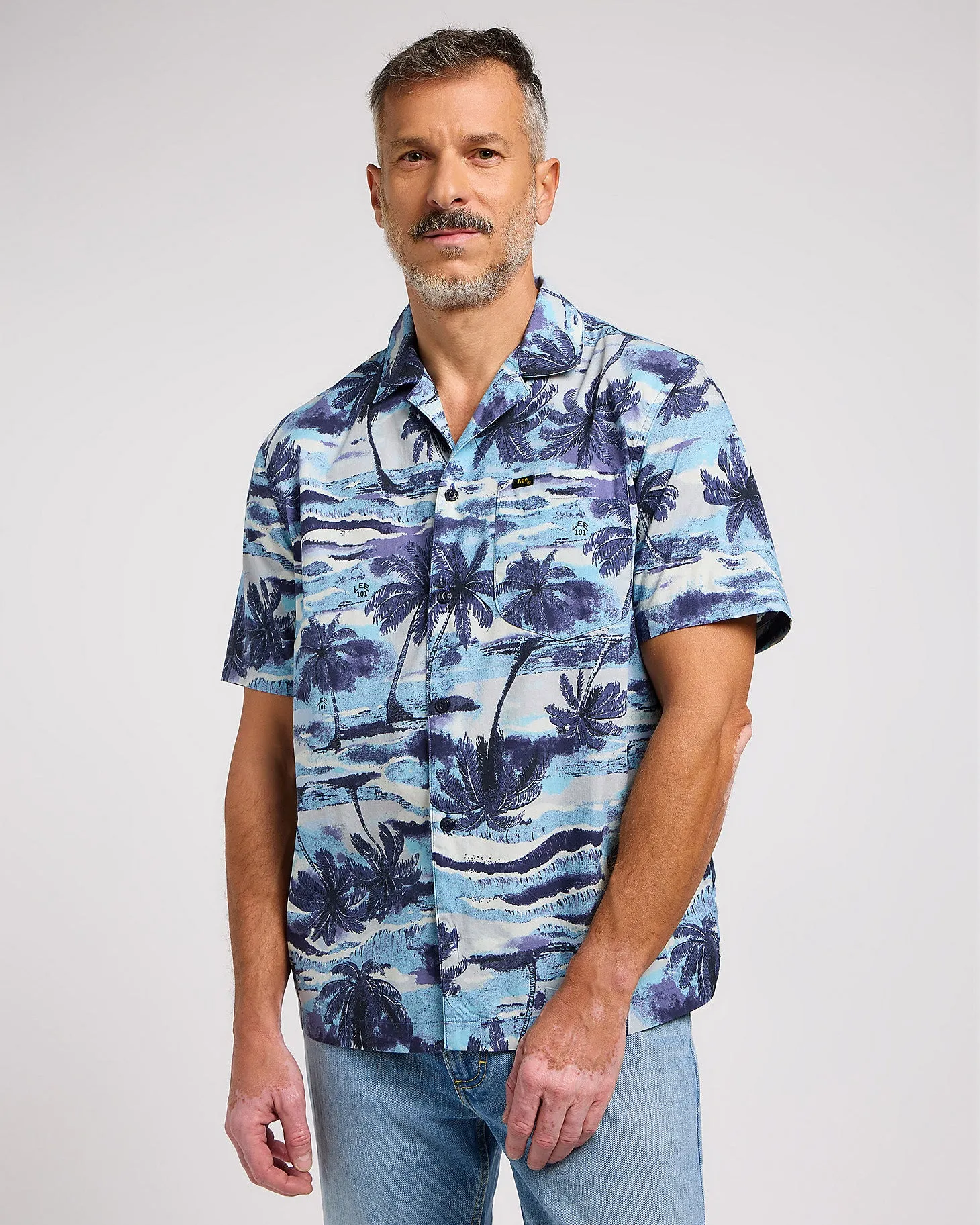 Lee 101 Camp Shirt - Drama Blue | Lee Shirts | JEANSTORE