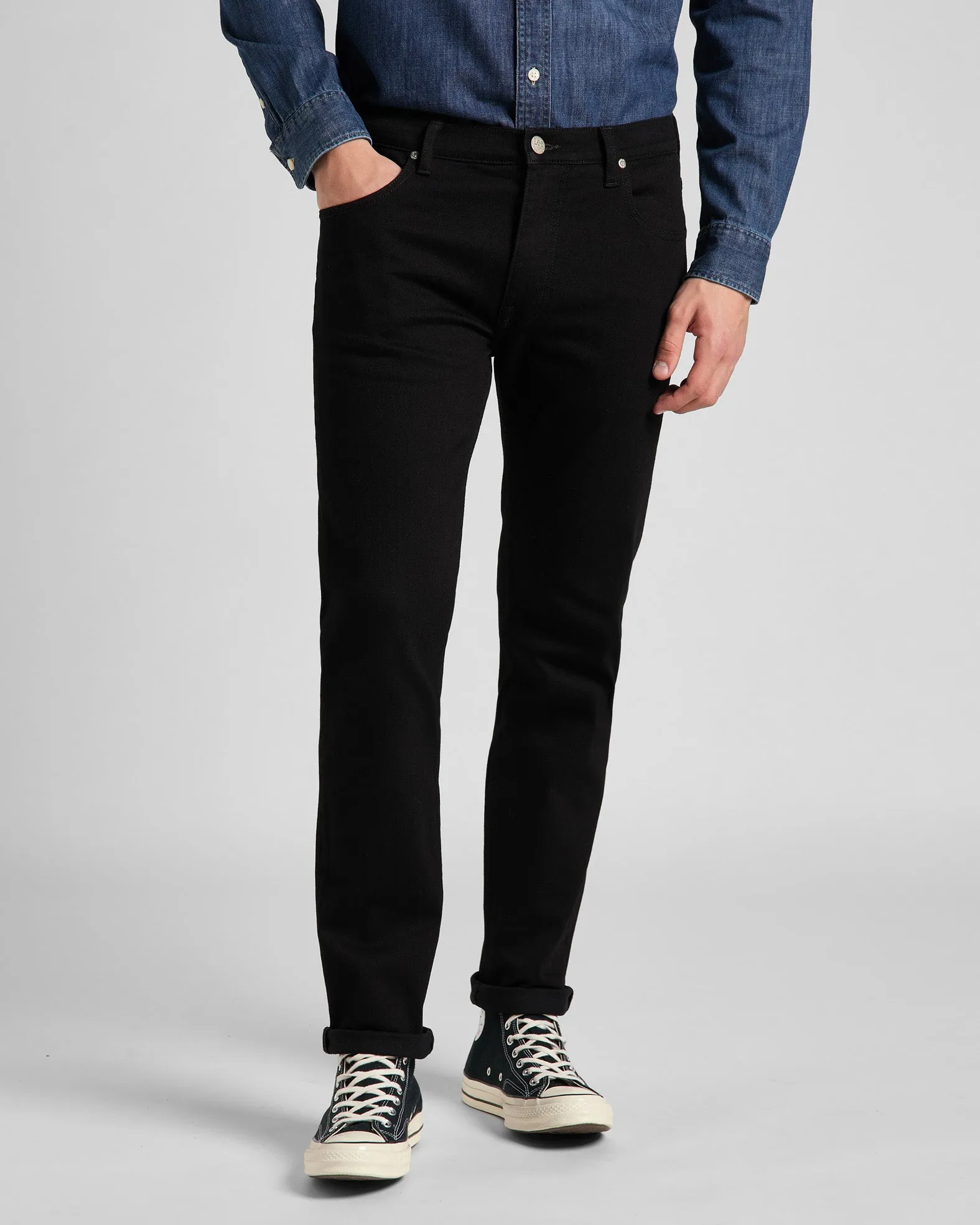 Lee Rider Slim Fit Mens Jeans - Clean Black | Lee Jeans | JEANSTORE