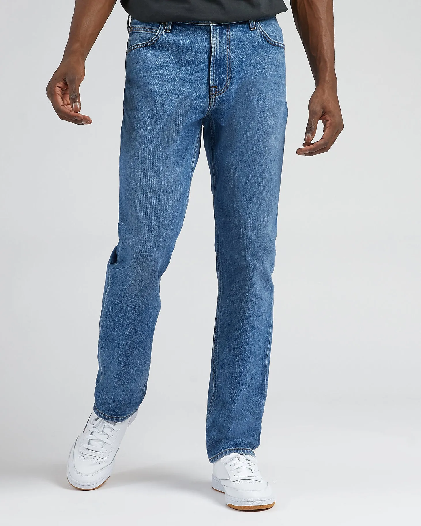 Lee West Relaxed Straight Mens Jeans - Into The Blue Worn | Lee Jeans | JEANSTORE