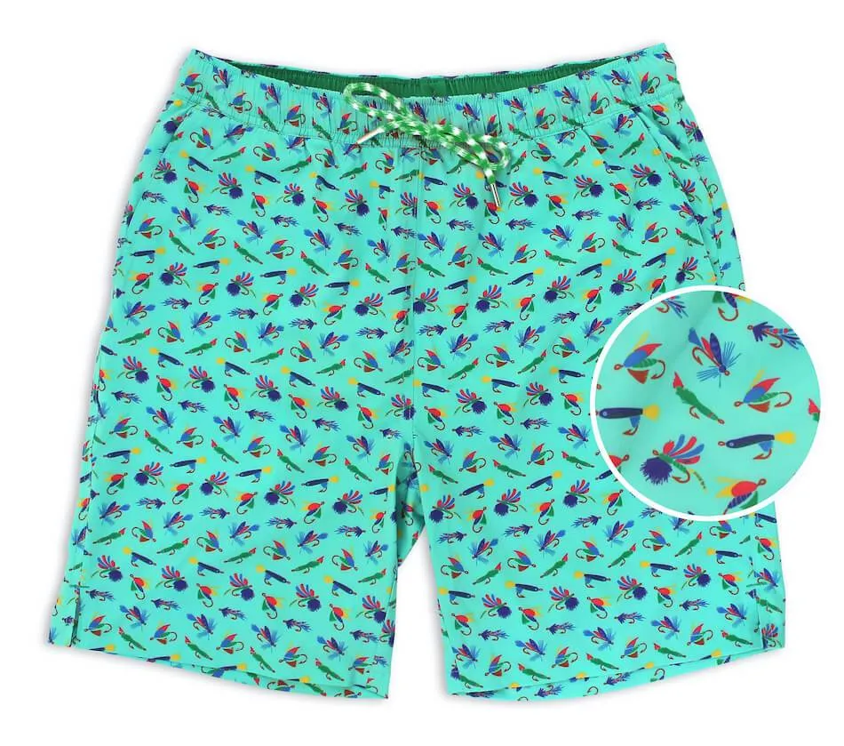 All Day Comfort Let It Fly: Swim Trunks - Mint