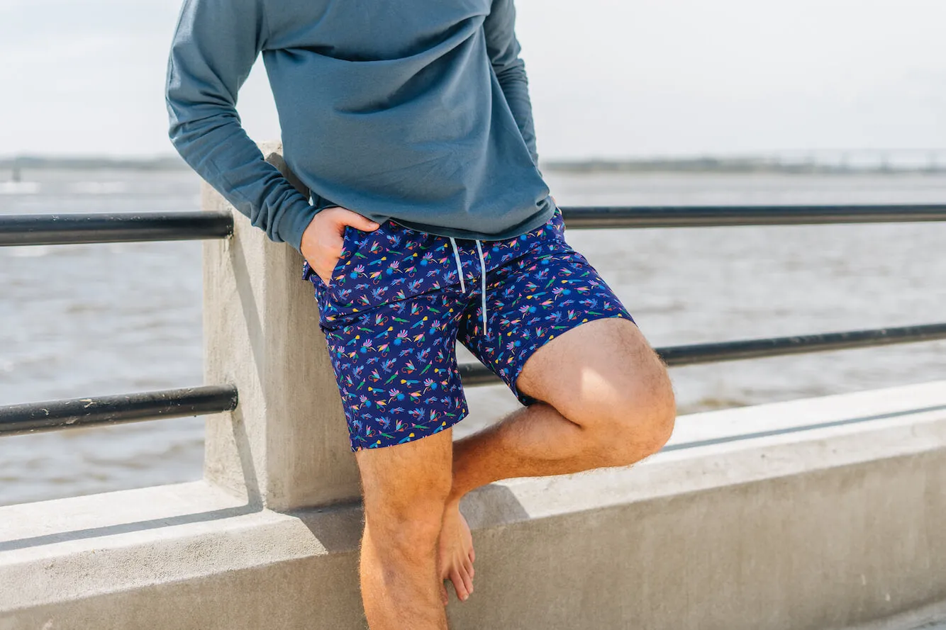 Let It Fly: Swim Trunks - Navy Winter - Proof