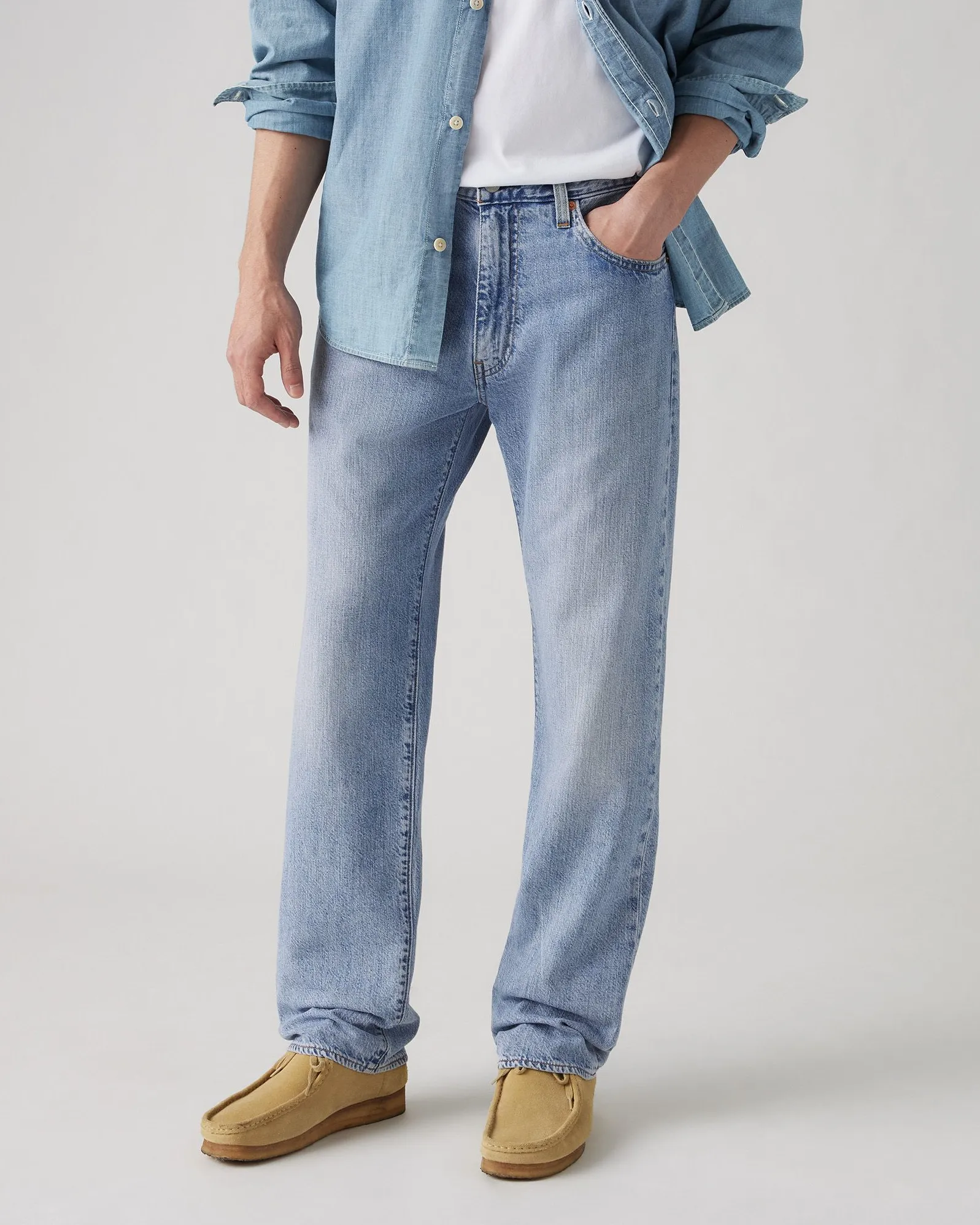Levi's 555 Lightweight Relaxed Straight Mens Linen  Denim Jeans - Call Me Again | Levi's Jeans | JEANSTORE