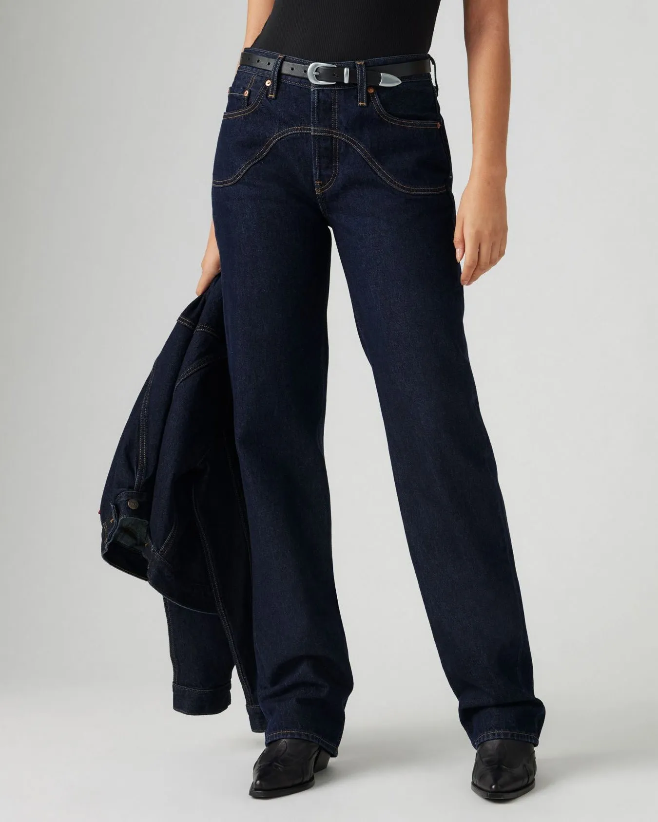 Levi's Womens 501 90's Western Relaxed Straight Fit Jeans - Deep Breath | Levi's Jeans | JEANSTORE