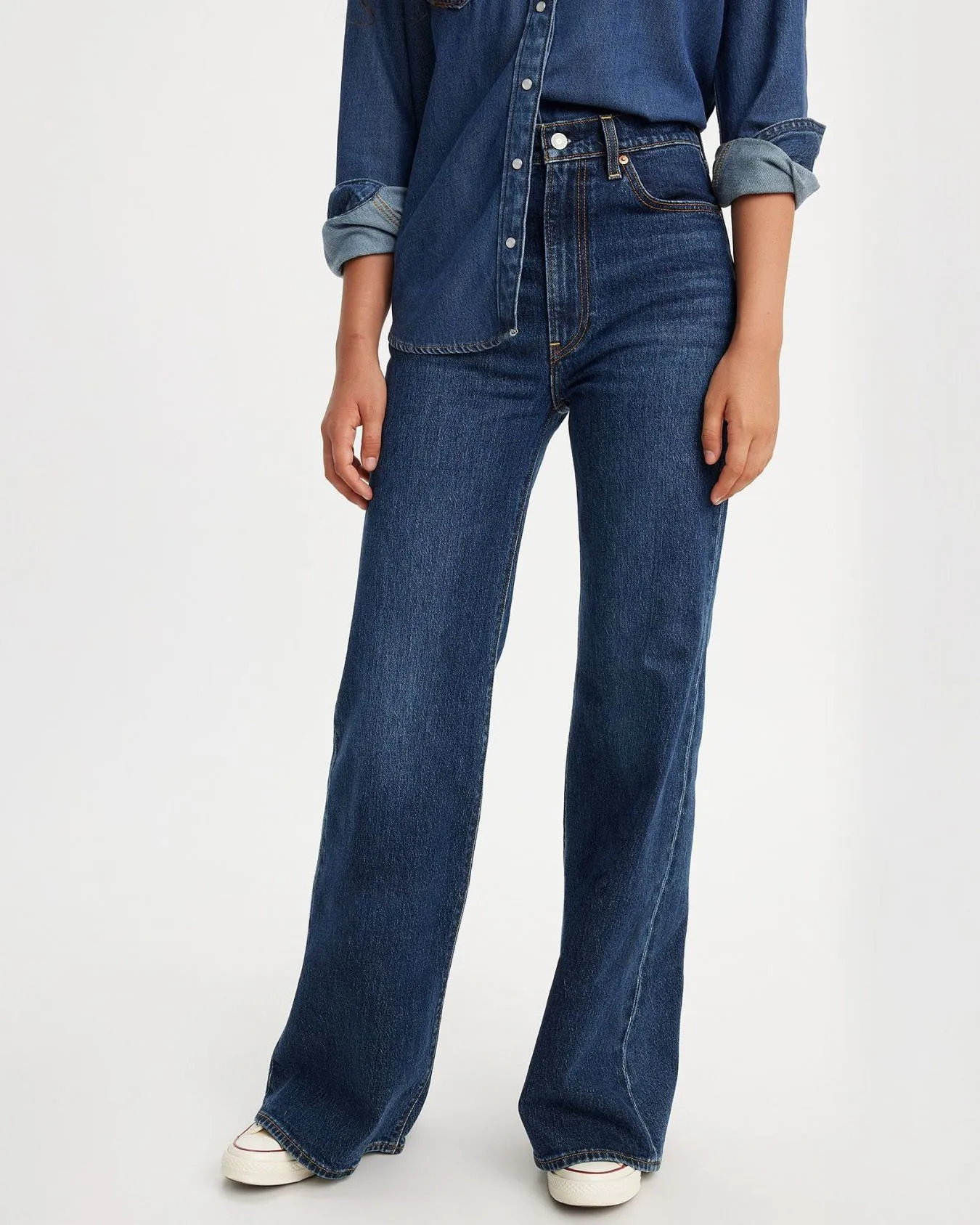 Levi's Womens Ribcage Bells Flared Jeans - Sonoma Train | Levi's Jeans | JEANSTORE