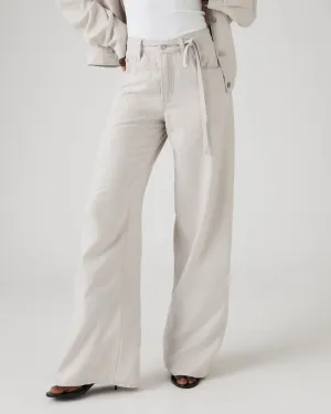 Levi's Womens XL Straight Wide Leg Linen Trousers - Crystal Grey | Levi's Chinos & Non-Denim Pants | JEANSTORE