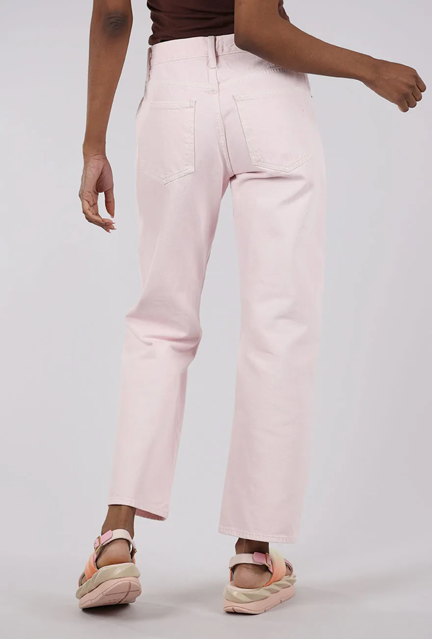 Lexi Mid Rise Bowed Straight, Blush Soft Texture