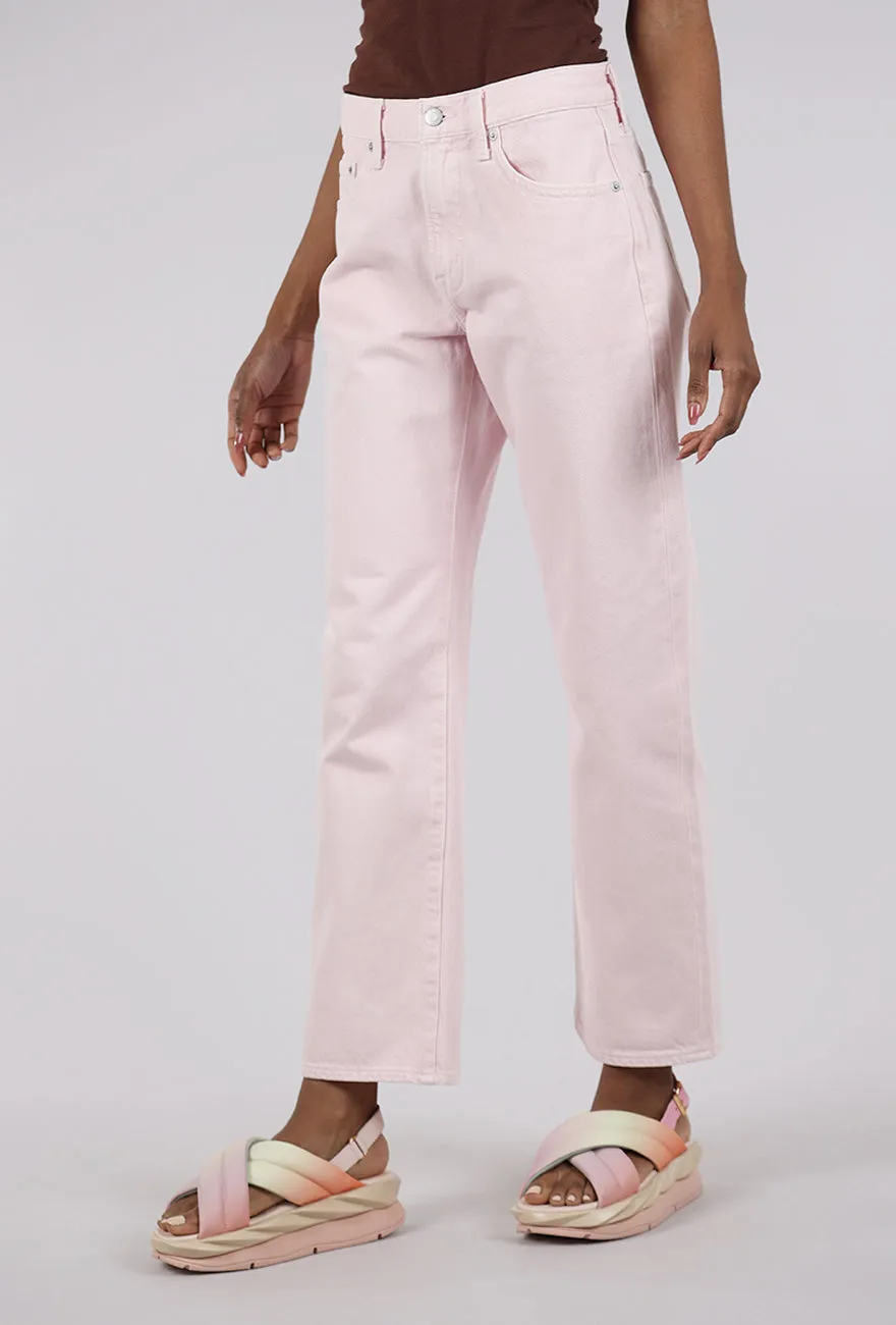 Lexi Mid Rise Bowed Straight, Blush Soft Texture