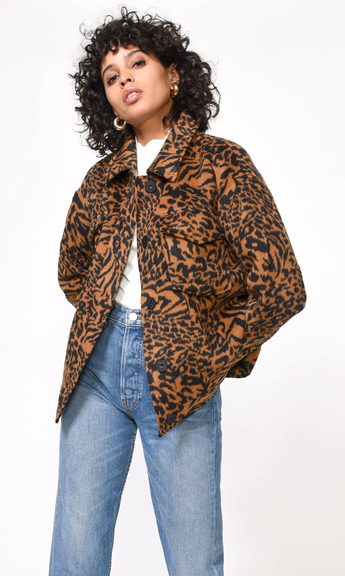 Light Comfort Shield Sammie Oversized Leopard Jacket