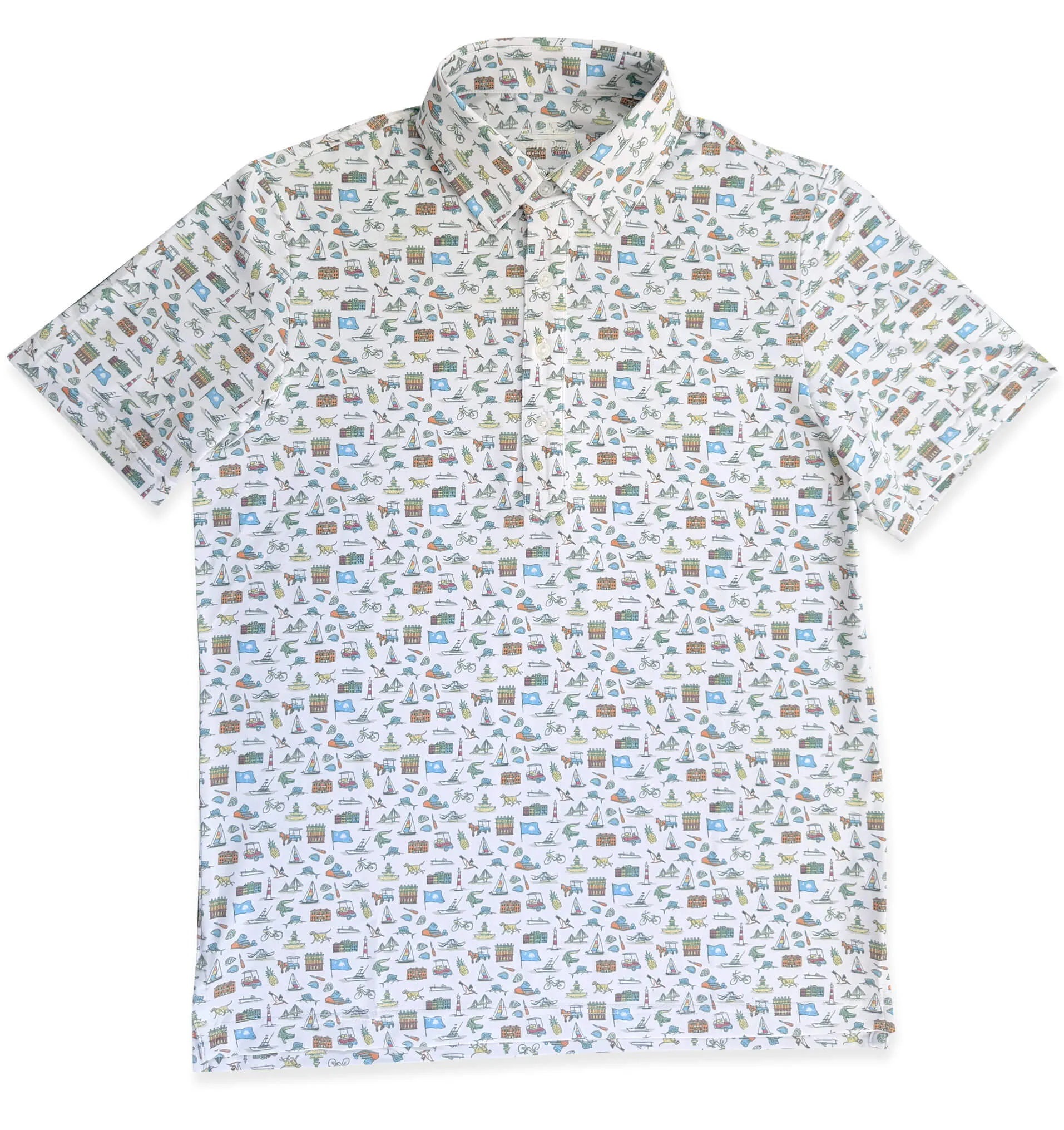 light feel Holy City: Upcycled Club Polo - White