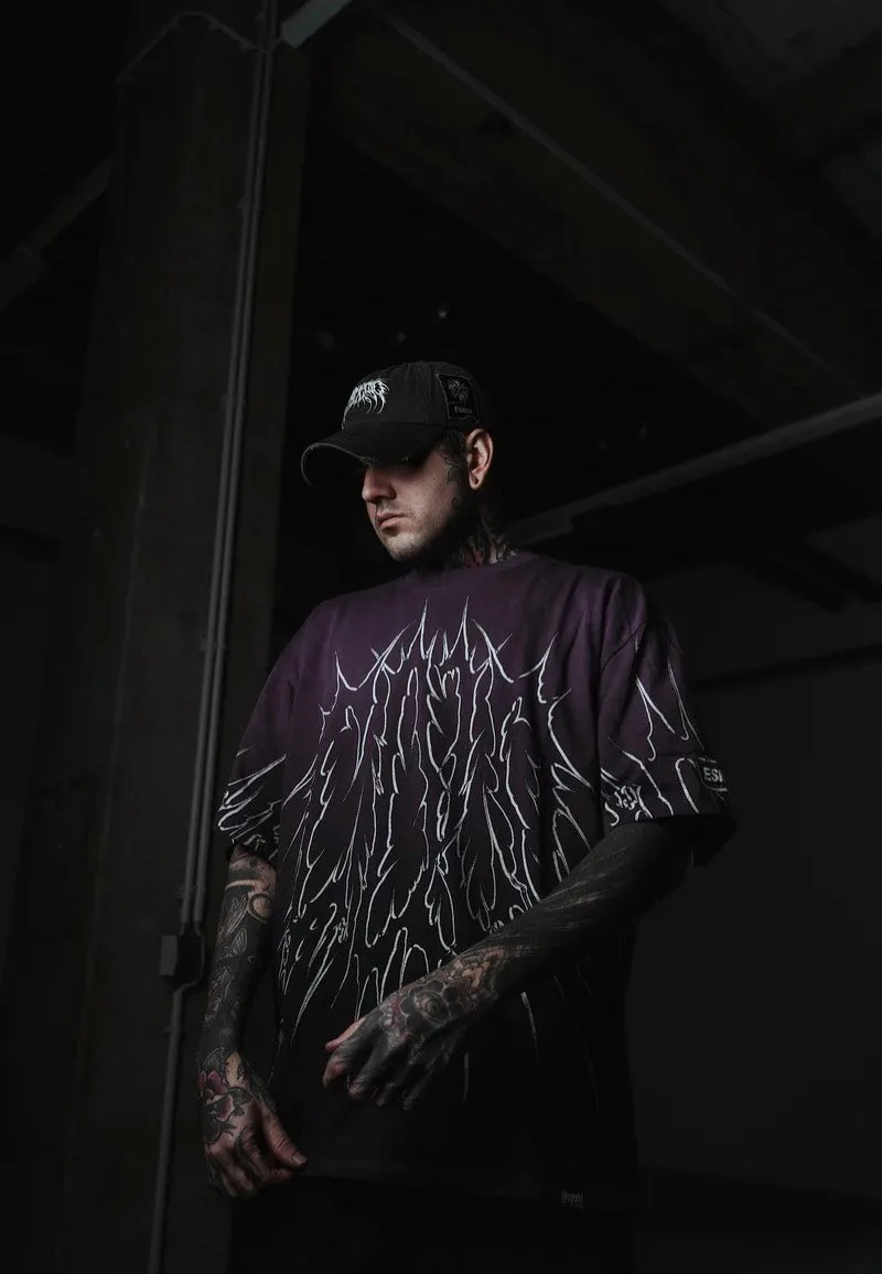 Light Style Stay Cold Apparel - Black Razor (Purple Bleached) - T-Shirt