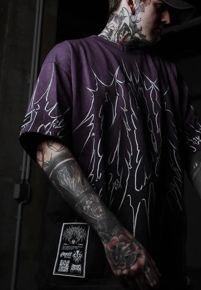 Light Style Stay Cold Apparel - Black Razor (Purple Bleached) - T-Shirt