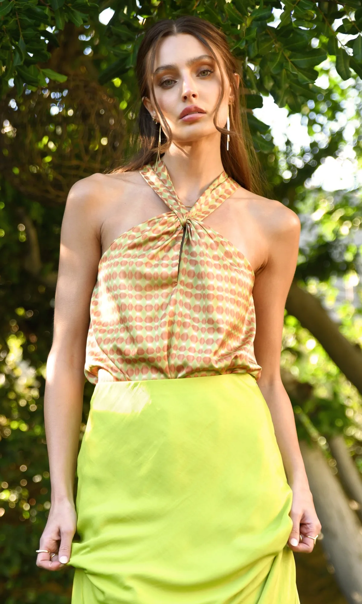 Lightweight Fabrics Lucinda Printed Halter Top