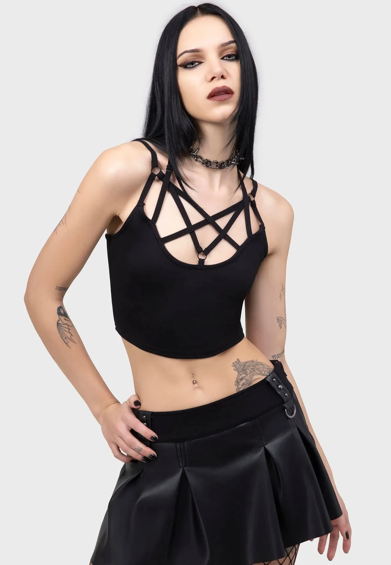 Lightweight Killstar - Magica Crop Black - Top