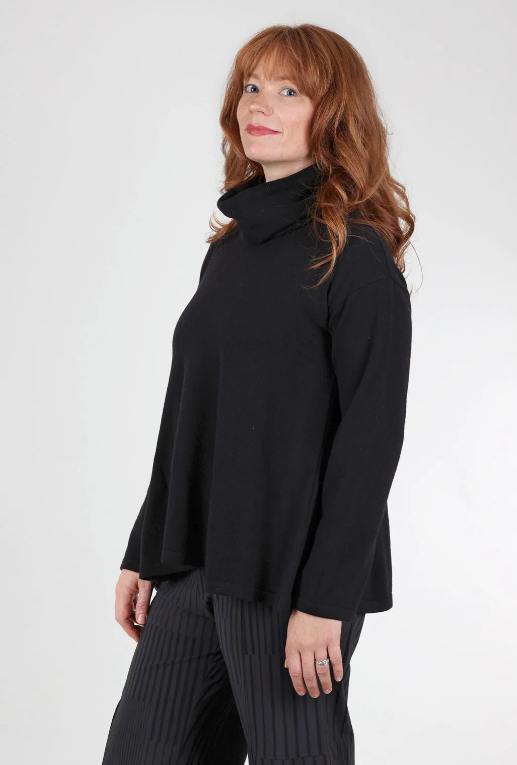 Lightweight Warm No Turtleneck, Black