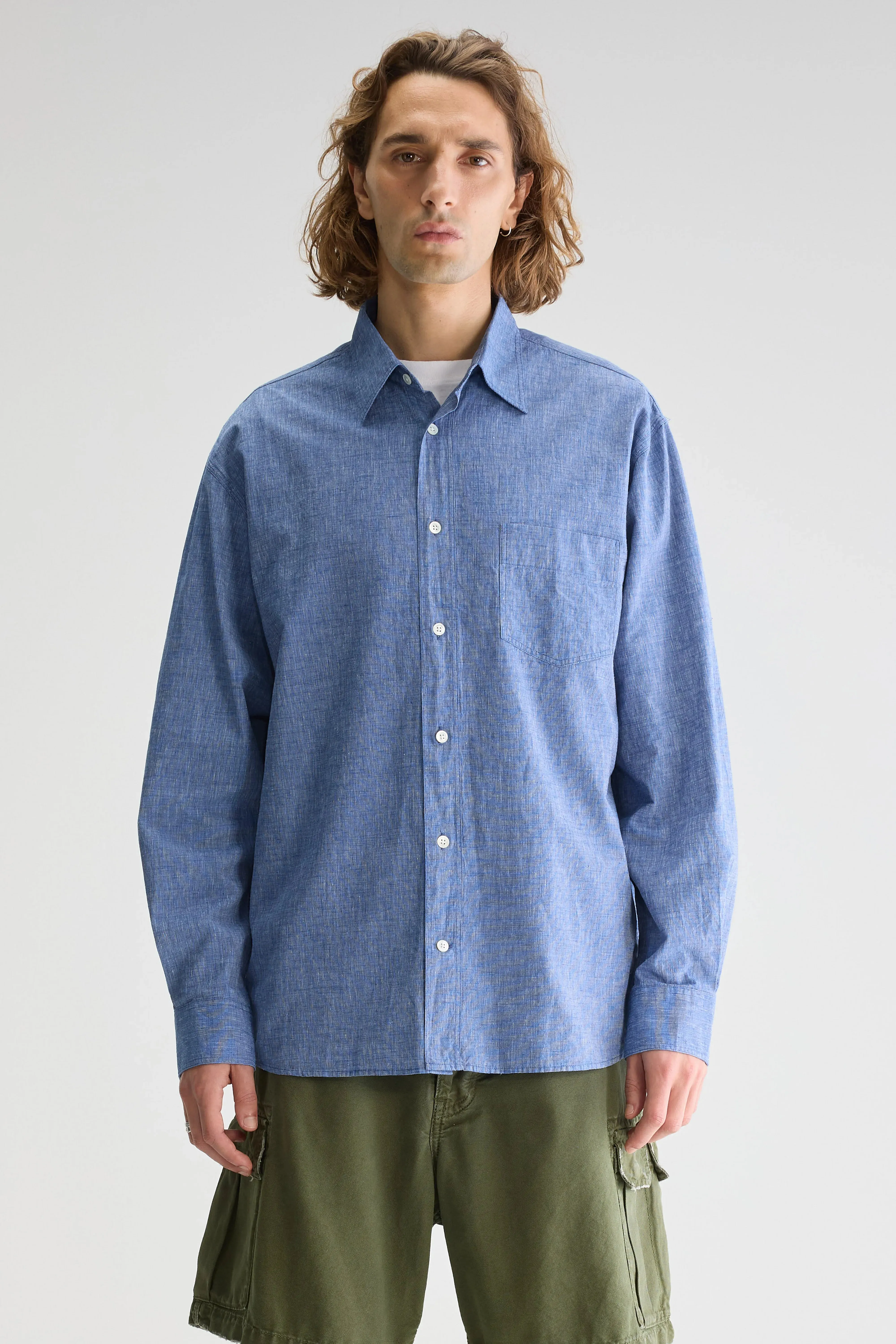Lighty relaxed shirt (251 / M / DENIM) Chic Mood