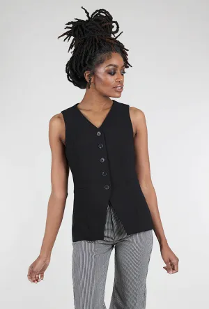Lila Fitted Vest, Black Stylish Warmth concert