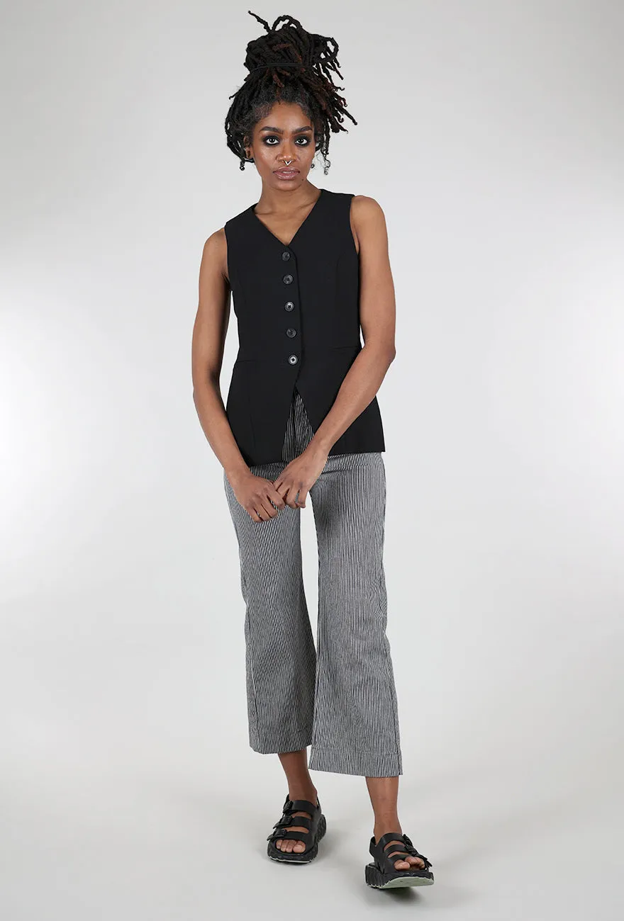 Lila Fitted Vest, Black Urban Minimal