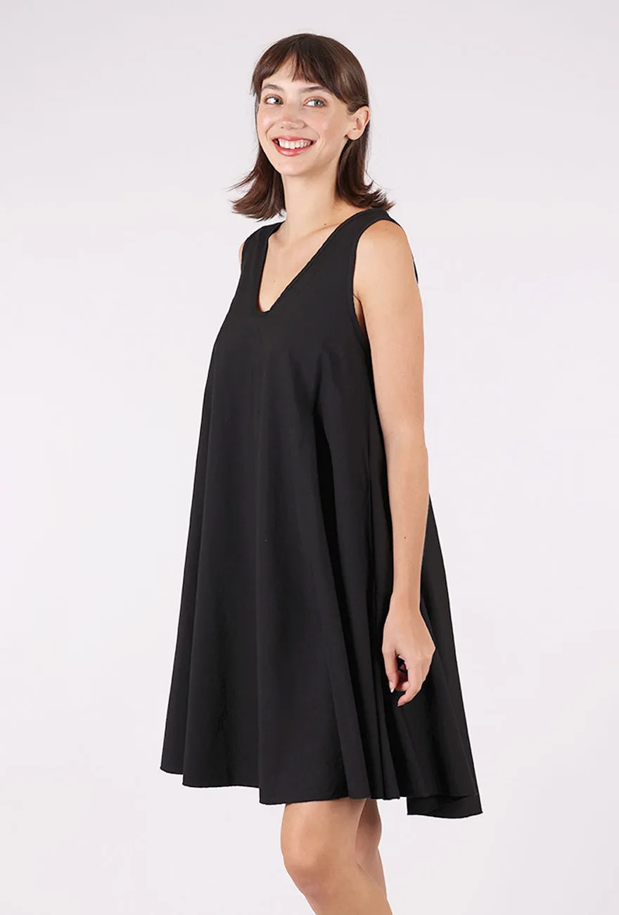 Lilac Tone Short Dress, Black