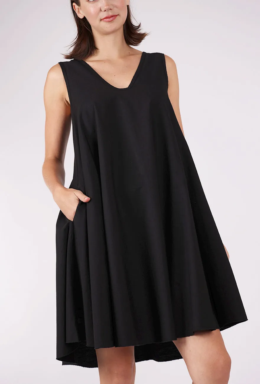 Lilac Tone Short Dress, Black