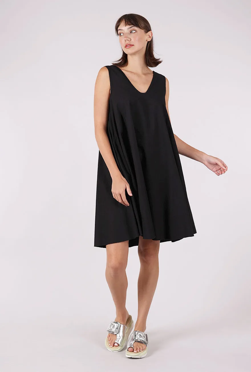 Lilac Tone Short Dress, Black