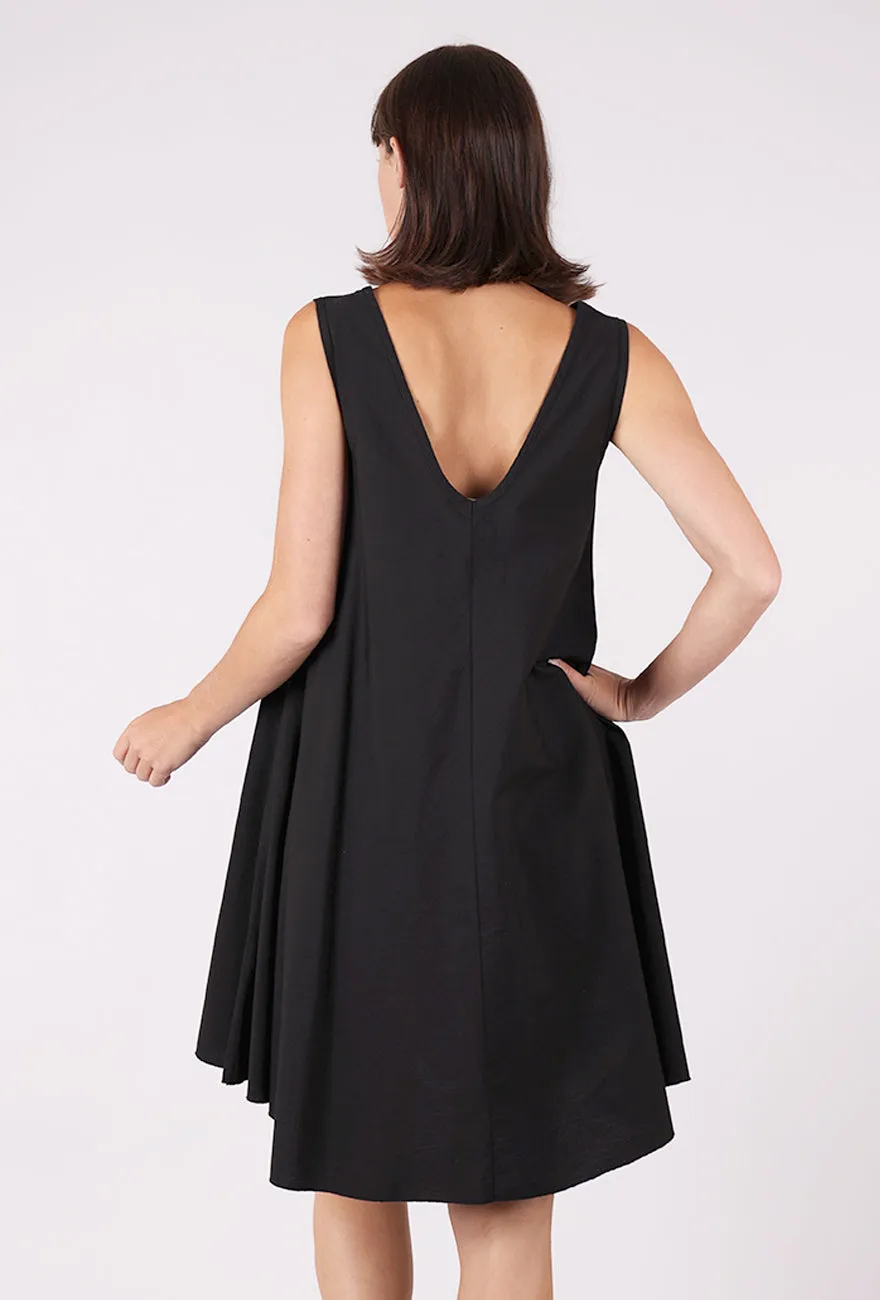Lilac Tone Short Dress, Black