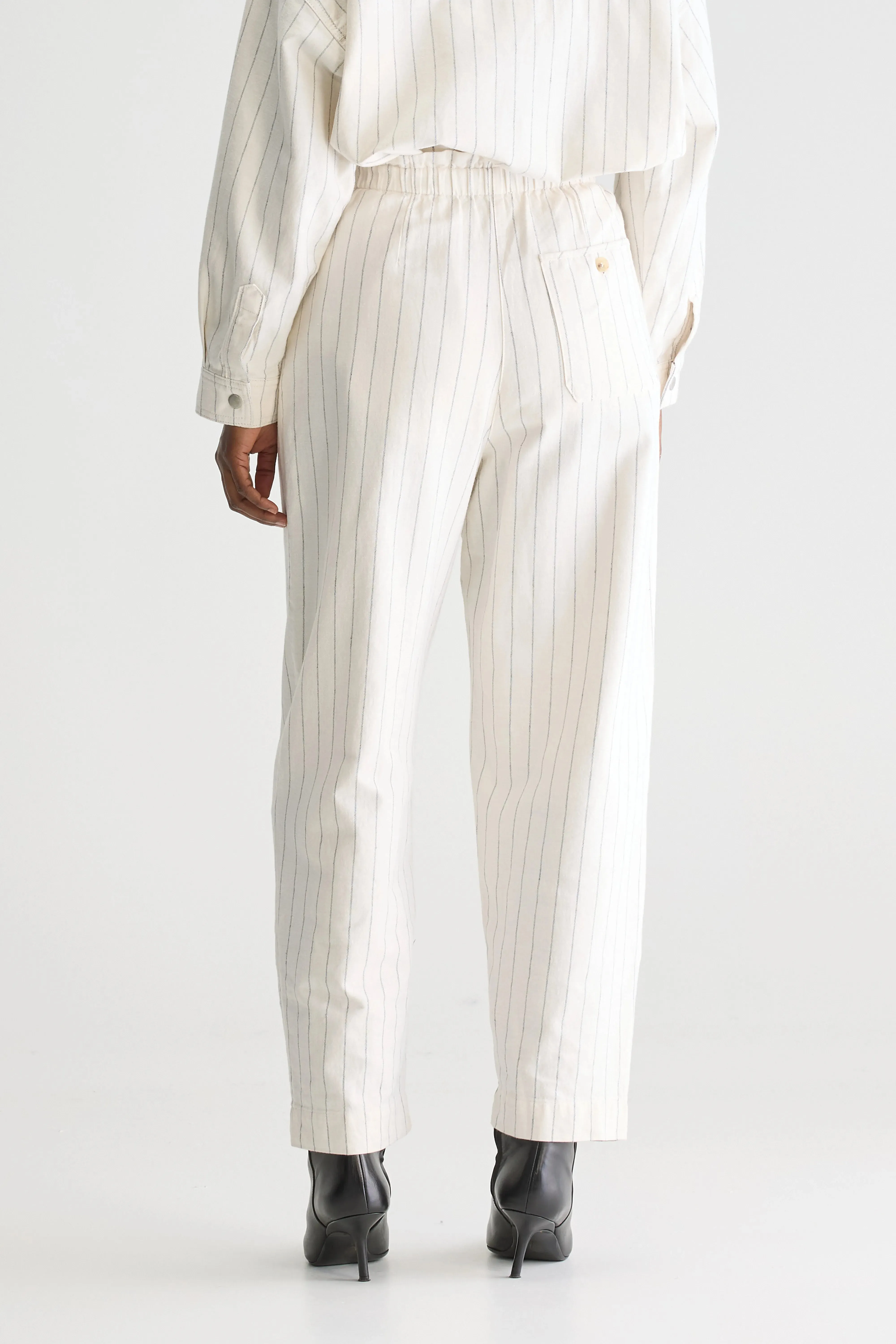 Lilo paperbag trousers (251 / W / STRIPE A) Smooth Fabric