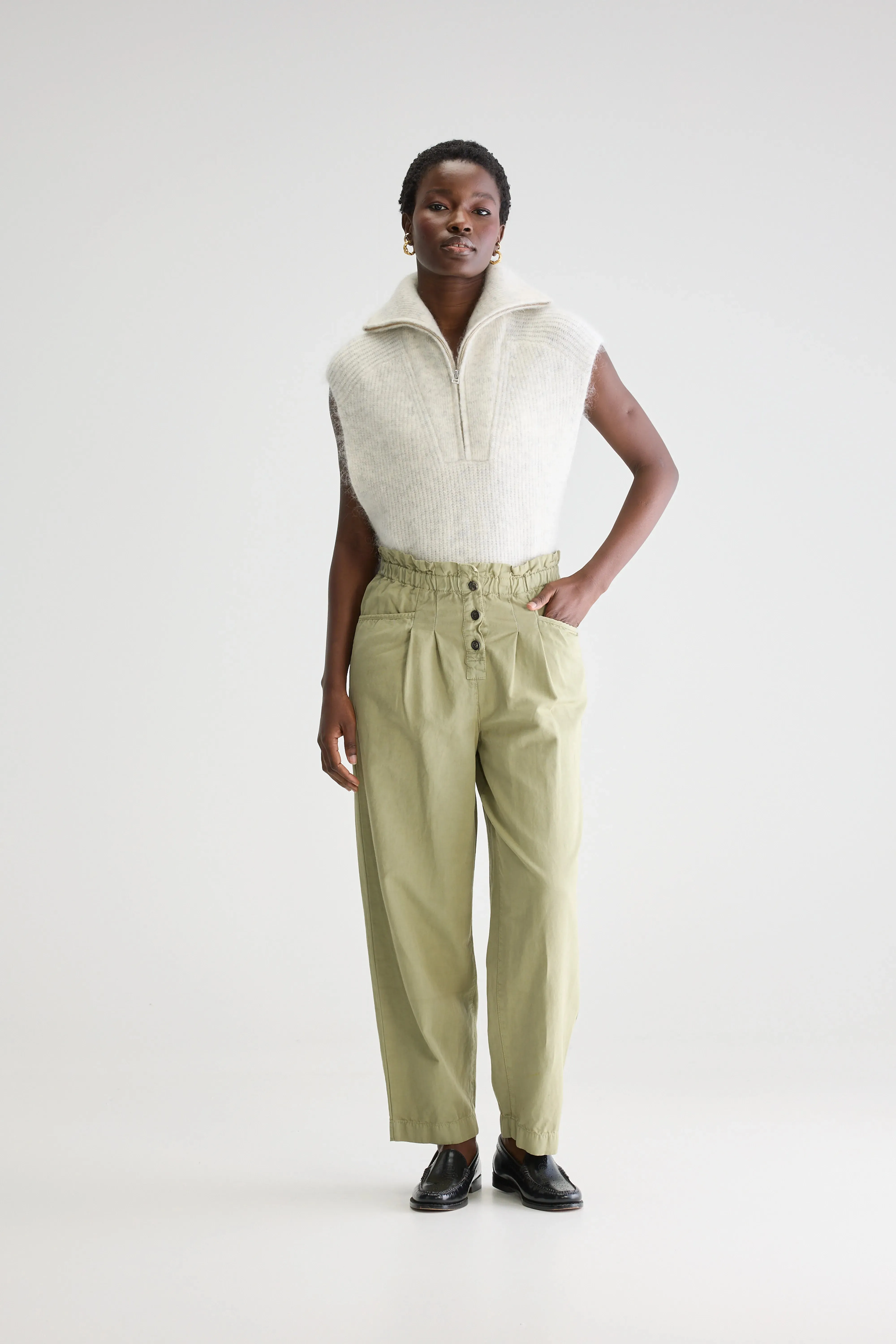 Lilow paperbag trousers (251 / W / SAUGE) Flexible Style