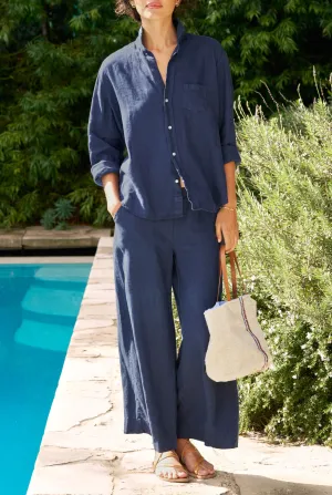 Feminine spring wardrobe Line Navy Set
