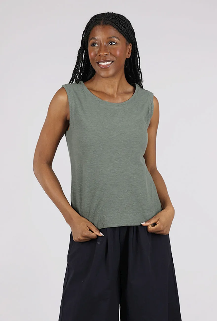 Linen-Cotton Jersey Shell, Clay Everyday Fashion