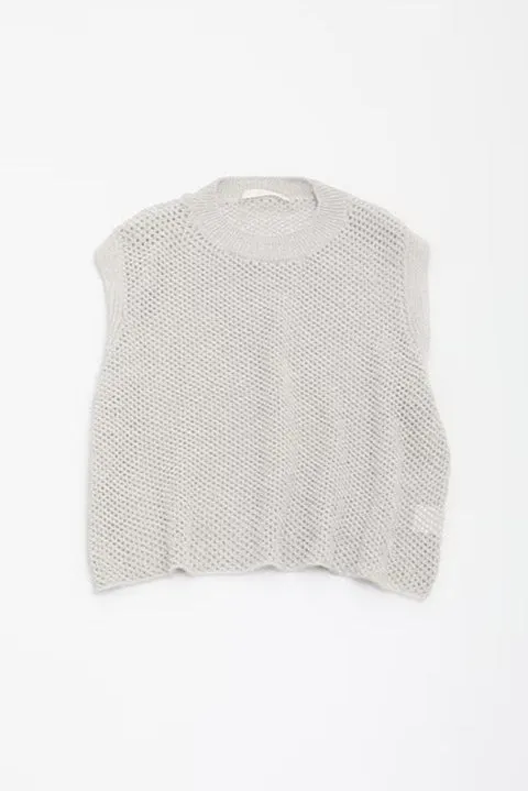 Classic Style Linen Ivory Vest