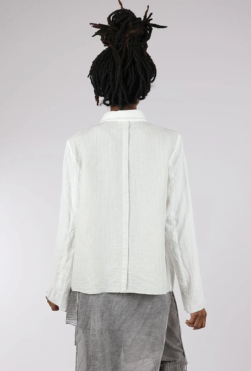 Linen Lonnie Jacket, White Soft Luxe